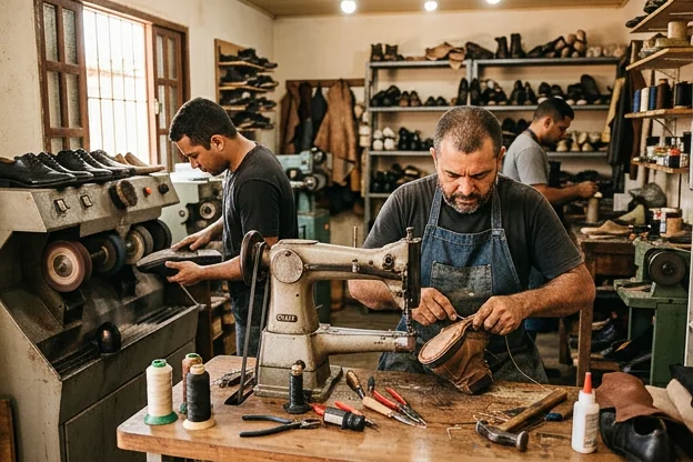 Equipe O Polo Sapateiro em ação em Paço do Lumiar, mostrando comprometimento e experiência.